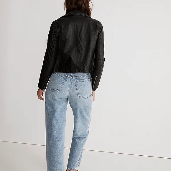 The Washed Leather Motorcycle Jacket, lightly worn. Condition like new. - Picture 5 of 11